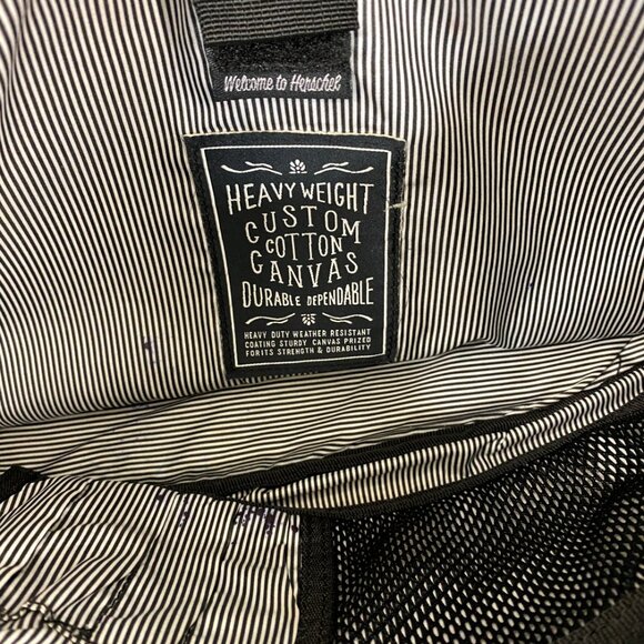 Herschel Laptop Briefcase Crossbody Bag Tote Satchel Handbag Black - Picture 7 of 10